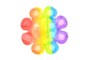 Fidget Popit Rainbow antistresová hračka Květina