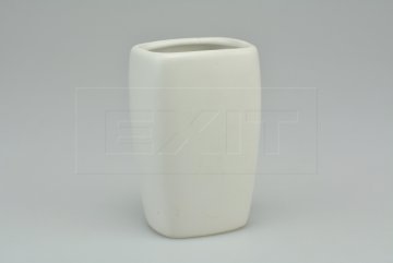 Keramický kelímek na zubní kartáčky TORO (10.5x7x7cm) - Bílý