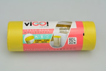 Pytle na odpad VIGO 10ks 60l - Žluté