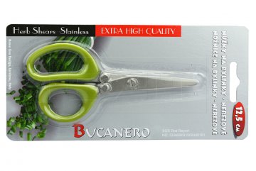 Nerezové nůžky na bylinky BUCANERO (12.5cm) - Zelené