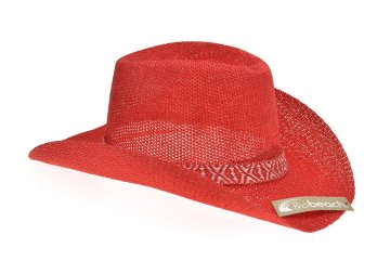 Letní klobouk 38x36cm, 631557 - Červený