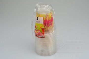 Set 20ks plastových kelímků 360ml s potiskem - Plaměňák