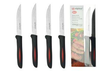 Sada kvalitních steakových nožů Alpina z nerezové oceli