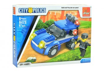 Stavebnice 0473, 97 dílků City Police - Městská stráž, auto