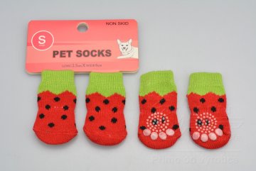 Ponožky pro psy s protiskluzovou podrážkou 2,5x6cm (S) - Meloun