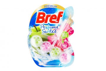 Bref Perfume Switch tuhý WC blok 50g - Green Apple , Water Lily 