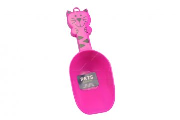 Lopatka na krmivo pro kočky - Růžová (23cm)