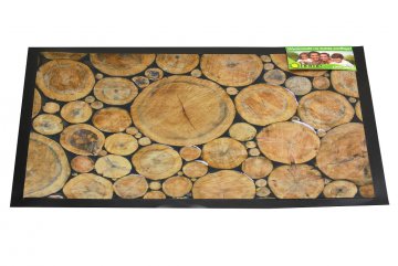 Bytová rohožka PERFECT HOME 40x60cm - Dřevěná mozaika, klády