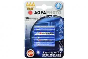 Alkalické baterie Agfa Photo AAA LR03 1.5V - 4ks
