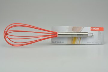 Silikonová metlička na šlehání Culinaria BANQUET (30cm) - Červená