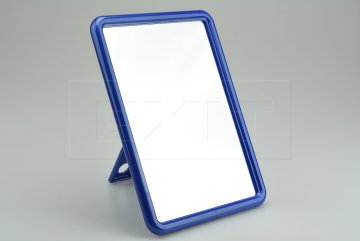 Obdélníkové zrcátko s plastovým stojánkem (24x18cm) - Tmavě modré
