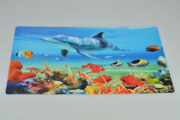 3D prostírání s měnícím se efektem (42x28cm) - Podmořský život s delfínem