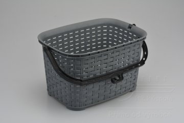 Plastový obdélníkový košík 3l (21,5x15,5x13cm) - Šedý