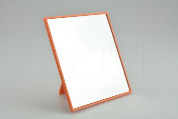 Čtvercové zrcátko s plastovým stojánkem (12.5cm) - Oranžové