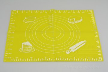 Silikonová pečící podložka s mírami - Žlutá (35x28cm)
