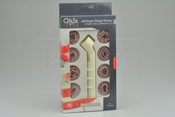 Set 8ks cukrářských vykrajovátek/razítek na marcipán (3cm) QLUX - Fialový