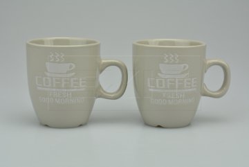 Set 2ks keramických šálků na kávu SIAKI Coffee - Šedý
