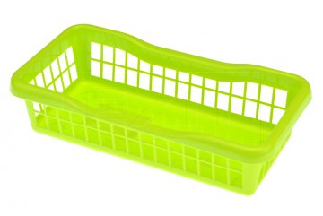 Plastový košík vhodný na potraviny PLAFOR (20x10x5cm) - Zelený