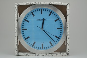 Nástěnné hodiny TIMEGOLD (26cm) - Modrý ciferník