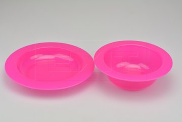 Dětské talíře TVAR set mělký+hluboký (20+17cm) - Fuchsiově růžové