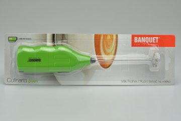 Šlehač na mléko Culinaria BANQUET (19.5cm) na 2x AA baterie - Zelený