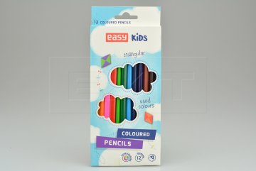 Trojhranné pastelky EASY KIDS (17.5cm) - Set 12 barev