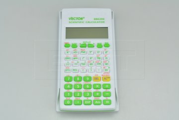 Školní 12ti místná kalkulačka VECTOR 886206 (16.5x7.5cm) - Zeleno bílá