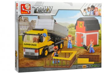 Stavebnice SLUBAN TOWN CONSTRUCTION (M38 - B0552) 384dílků - Dumper truck (17.7cm)