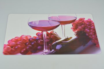 Vinylové prostírání (43.5x28.5cm) - Sklenice s vínem a hrozny vína