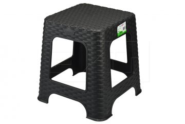 Plastová stolička v imitaci ratanu TUFFEX (33x26.5cm) - Černá