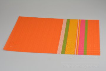 Pletené pruhované prostírání - Oranžové (45x30cm)