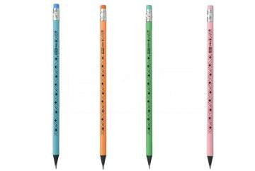 Trojhranná tužka HB s gumou EASY KIDS pastel -…