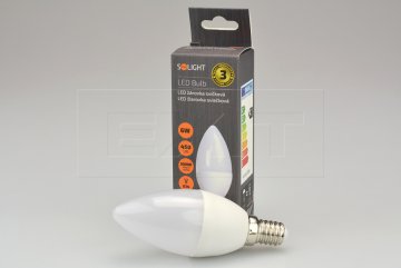 LED žárovka svíčková SOLIGHT E14 - 6W 3000K