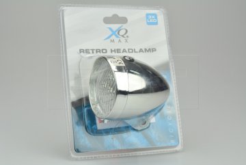 Přední cyklistické rerto světlo XQ (3xAAA) - Stříbrné