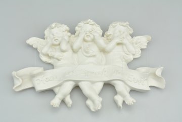 Plastoví andělíčci na zavěšení na zeď (21x14cm)