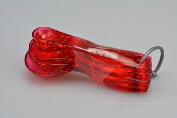 Plastové lžíce-odměrky set 5ks NEON 1,25-15ml - Červené (12cm)
