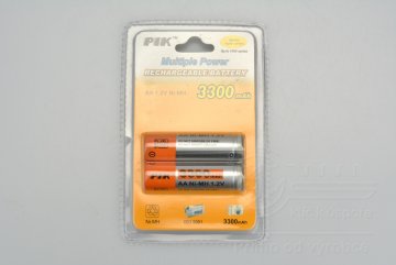 Nabíjecí baterie PIK 2ks - 1,2V AA 3300mAh