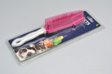 Silikonový masírovací kartáč pro zvířata - Růžový (27cm)