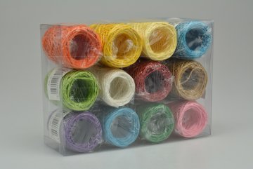 Set 12 kusů barevných papírových šňůrek