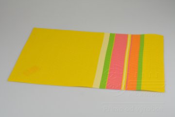 Pletené pruhované prostírání - Žluté (45x30cm)