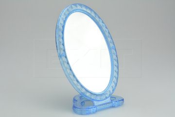 Zrcátko s ergonomickým plastovým stojánkem (19.5cm) - Modré