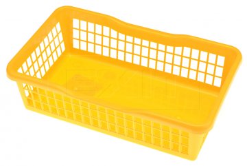 Plastový košík vhodný na potraviny PLAFOR (24.8x14.7x7.2cm) - Žlutý