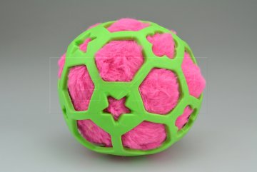 Plyšová koule v silikonové mřížce DOGS (10cm) - Růžová