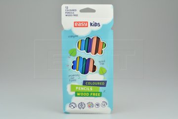 Trojhranné ECO pastelky EASY KIDS - 12 barev