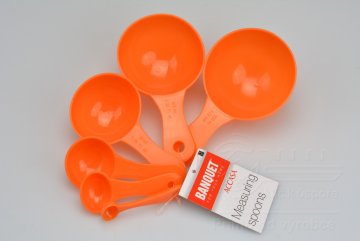 Plastové odměrky set 6ks BANQUET 1-125ml - Oranžové (13cm)