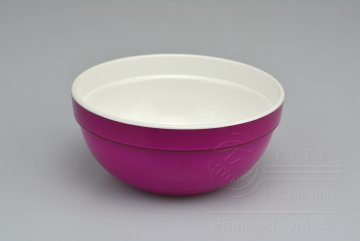 Dvoubarevná plastová miska na potraviny IRAK 400ml - Fialová (12x5cm)