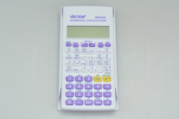 Školní 12ti místná kalkulačka VECTOR 886206 (16.5x7.5cm) - Fialovo bílá