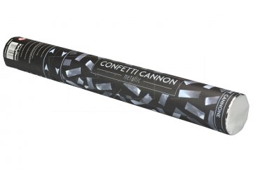 Vystřelovací kanón s konfety (39cm) - Stříbrné metalické proužky
