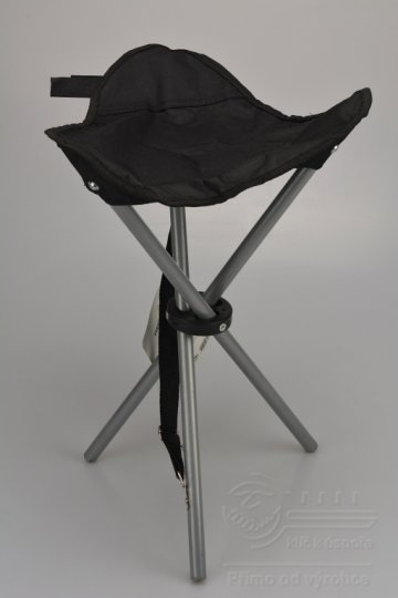 Kempingová stolička trojnožka REDCLIFFS - Černá (45cm)