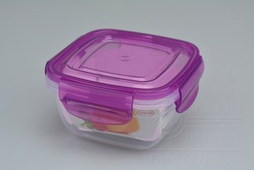 Plastový box na potraviny (6x10x10cm) - Fialový 275ml 